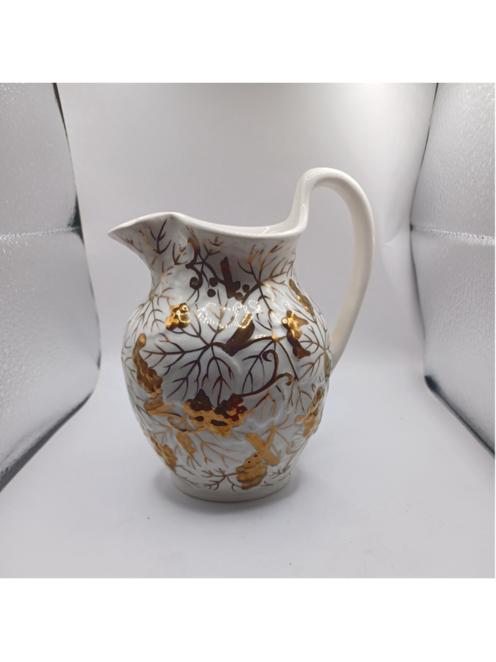 Wedgwood of Etruria Barlaston England Gold Embossed Creamer